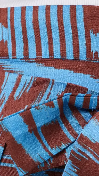 Coniglio Palm Beach Two Panel Wrap Pants IKAT STRIPE MARBLE AZUL | Thumbnail 6 Coniglio Palm Beach Two Panel Wrap Pants IKAT STRIPE MARBLE AZUL | Thumbnail 6
