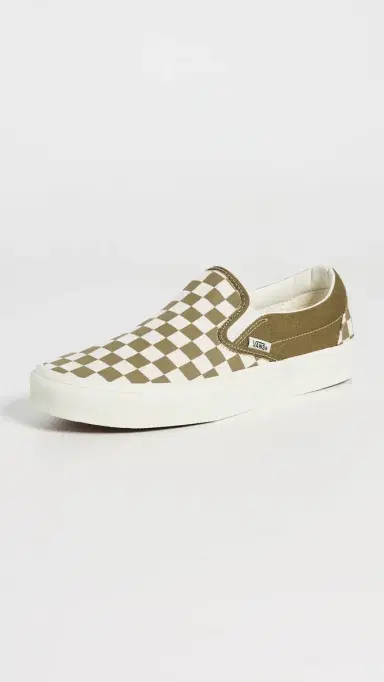 Vans Classic Slip On Unisex Sneakers Checkerboard Olive Brown M 6.5/ W 8 | Thumbnail 2 Vans Classic Slip On Unisex Sneakers Checkerboard Olive Brown M 6.5/ W 8 | Thumbnail 2