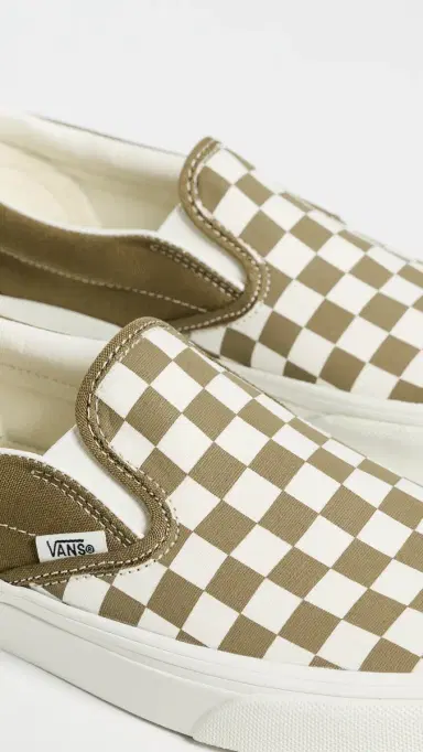 Vans Classic Slip On Unisex Sneakers Checkerboard Olive Brown M 6.5/ W 8 | Thumbnail 6 Vans Classic Slip On Unisex Sneakers Checkerboard Olive Brown M 6.5/ W 8 | Thumbnail 6