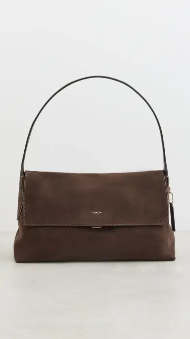 Coach Suede Chelsea Shoulder Bag 36 Dark Chocolate One Size | Thumbnail 2 Coach Suede Chelsea Shoulder Bag 36 Dark Chocolate One Size | Thumbnail 2