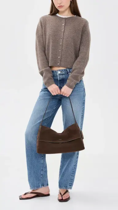 Coach Suede Chelsea Shoulder Bag 36 Dark Chocolate One Size | Thumbnail 3 Coach Suede Chelsea Shoulder Bag 36 Dark Chocolate One Size | Thumbnail 3