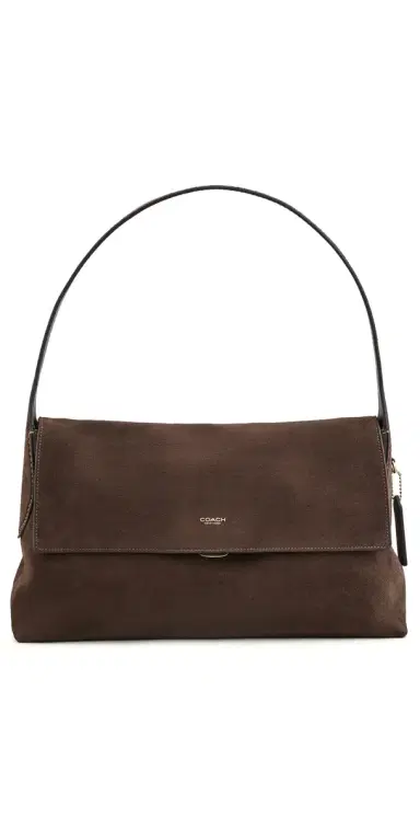 Coach Suede Chelsea Shoulder Bag 36 Dark Chocolate One Size | Thumbnail 1 Coach Suede Chelsea Shoulder Bag 36 Dark Chocolate One Size | Thumbnail 1