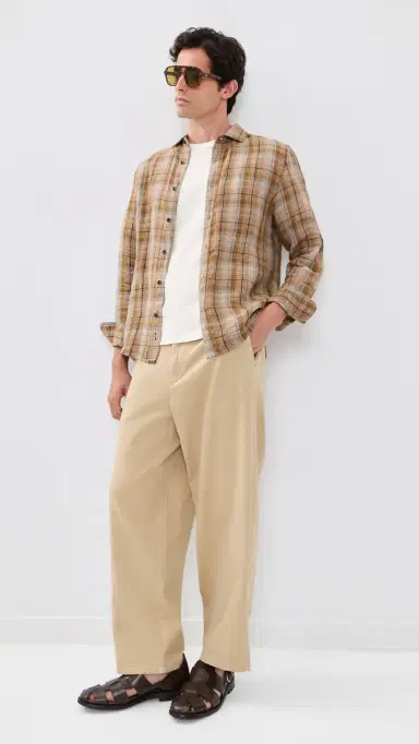 Corridor Wide Twill Pants Tan | Thumbnail 5 Corridor Wide Twill Pants Tan | Thumbnail 5
