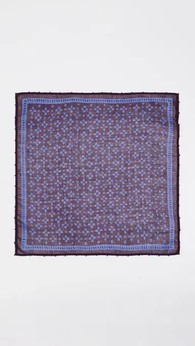 CHAN LUU Beaded Floral Bandana Lapis One Size | Thumbnail 4 CHAN LUU Beaded Floral Bandana Lapis One Size | Thumbnail 4
