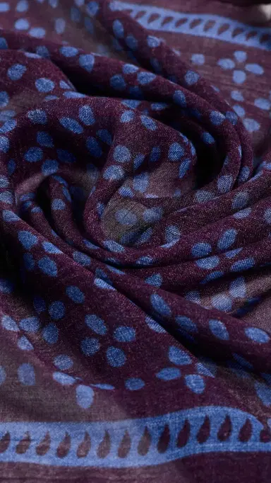 CHAN LUU Beaded Floral Bandana Lapis One Size | Thumbnail 5 CHAN LUU Beaded Floral Bandana Lapis One Size | Thumbnail 5
