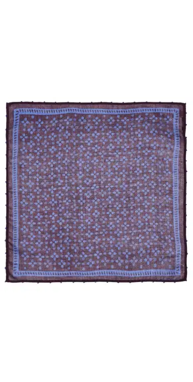 CHAN LUU Beaded Floral Bandana Lapis One Size | Thumbnail 1 CHAN LUU Beaded Floral Bandana Lapis One Size | Thumbnail 1