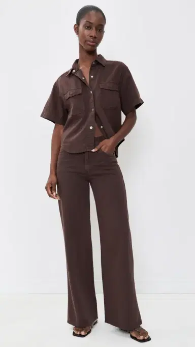 Madewell Airy Denim Utility-Pocket Shirt Cocoa | Thumbnail 5 Madewell Airy Denim Utility-Pocket Shirt Cocoa | Thumbnail 5