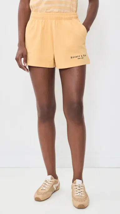 Sporty & Rich Title Embroidered Disco Shorts imone | Thumbnail 2 Sporty & Rich Title Embroidered Disco Shorts imone | Thumbnail 2