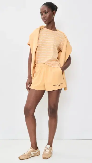 Sporty & Rich Title Embroidered Disco Shorts imone | Thumbnail 5 Sporty & Rich Title Embroidered Disco Shorts imone | Thumbnail 5