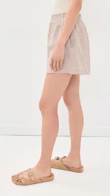 Varley Darina Shorts 4 Birch Taupe Stripe | Thumbnail 4 Varley Darina Shorts 4 Birch Taupe Stripe | Thumbnail 4