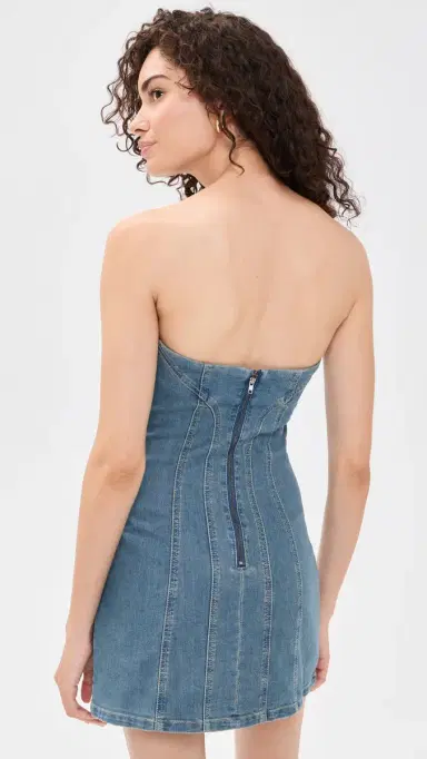 Free People Alexa Mini Dress Stone Wash Blue | Thumbnail 3 Free People Alexa Mini Dress Stone Wash Blue | Thumbnail 3