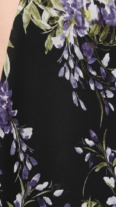 Norma Kamali Lavender Ruffle Mini Dress Lavender Floral | Thumbnail 6 Norma Kamali Lavender Ruffle Mini Dress Lavender Floral | Thumbnail 6