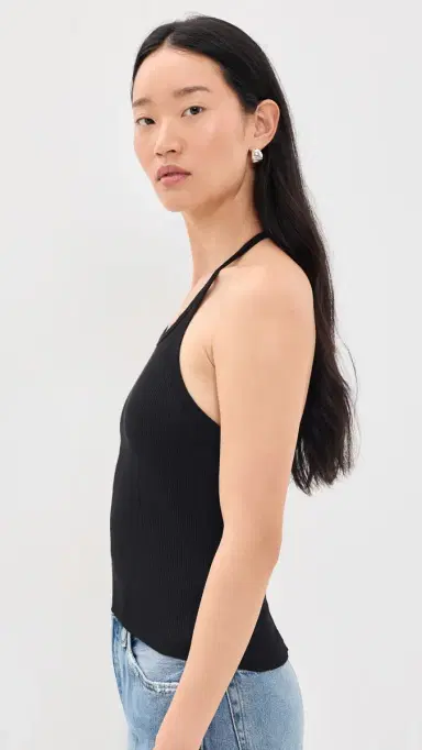 RE/DONE Sylvie Halter Top Black | Thumbnail 4 RE/DONE Sylvie Halter Top Black | Thumbnail 4