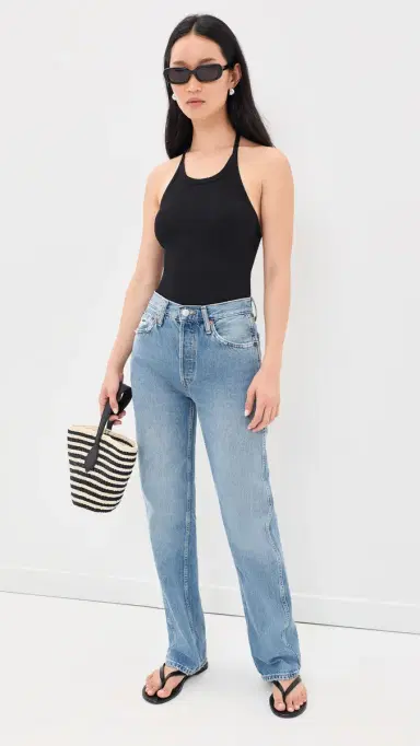 RE/DONE Sylvie Halter Top Black | Thumbnail 5 RE/DONE Sylvie Halter Top Black | Thumbnail 5