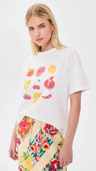 Never Fully Dressed White Fruit T-Shirt White | Thumbnail 2 Never Fully Dressed White Fruit T-Shirt White | Thumbnail 2