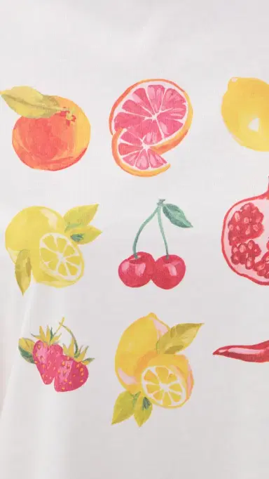 Never Fully Dressed White Fruit T-Shirt White | Thumbnail 6 Never Fully Dressed White Fruit T-Shirt White | Thumbnail 6