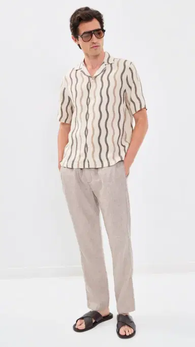 Frescobol Carioca Oscar Linen Chino Pants Light Brown | Thumbnail 5 Frescobol Carioca Oscar Linen Chino Pants Light Brown | Thumbnail 5