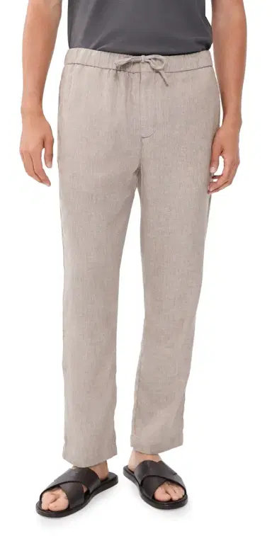 Frescobol Carioca Oscar Linen Chino Pants Light Brown | Thumbnail 1 Frescobol Carioca Oscar Linen Chino Pants Light Brown | Thumbnail 1