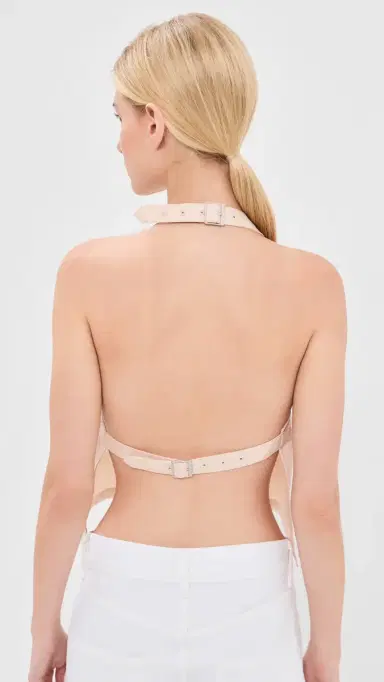 WARDROBE.NYC WARDROBE. NYC Clean Backless Halter Top Dove | Thumbnail 3 WARDROBE.NYC WARDROBE. NYC Clean Backless Halter Top Dove | Thumbnail 3