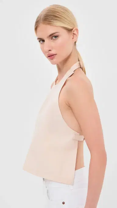 WARDROBE.NYC WARDROBE. NYC Clean Backless Halter Top Dove | Thumbnail 4 WARDROBE.NYC WARDROBE. NYC Clean Backless Halter Top Dove | Thumbnail 4
