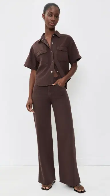 Madewell The Ultimate Airy Denim Wide-Leg Jeans Cocoa | Thumbnail 5 Madewell The Ultimate Airy Denim Wide-Leg Jeans Cocoa | Thumbnail 5