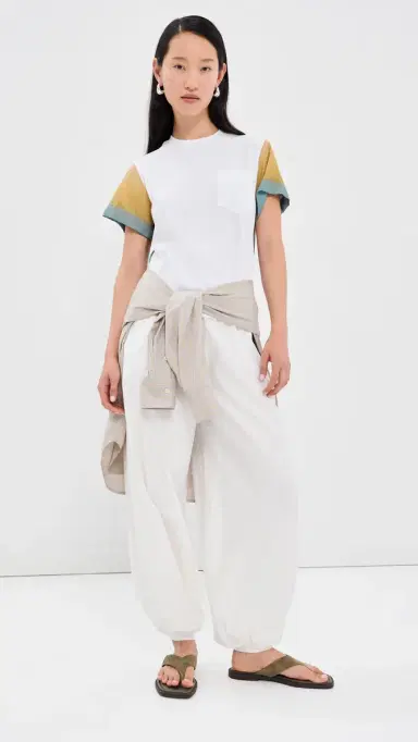 3.1 Phillip Lim Ombré Voile Combo T-Shirt White/torm Multi | Thumbnail 5 3.1 Phillip Lim Ombré Voile Combo T-Shirt White/torm Multi | Thumbnail 5