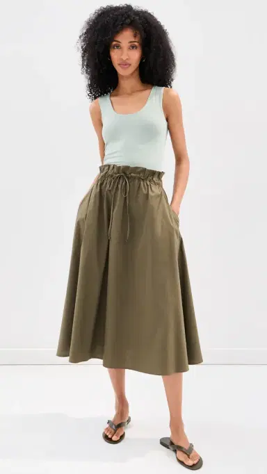 LE BOP Alexia Midi Dress Sage/Olive | Thumbnail 2 LE BOP Alexia Midi Dress Sage/Olive | Thumbnail 2