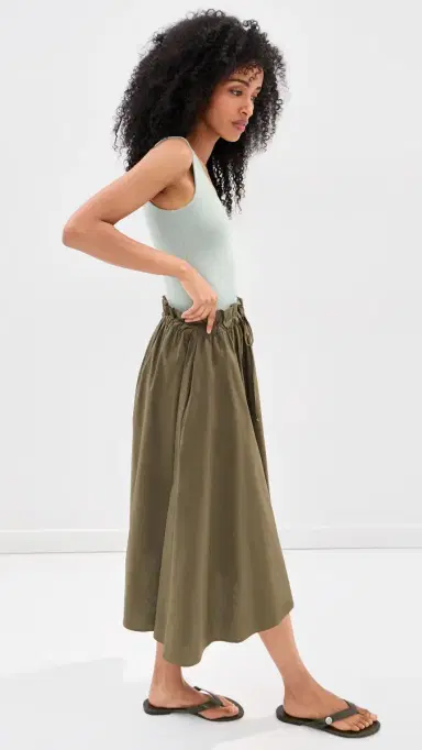 LE BOP Alexia Midi Dress Sage/Olive | Thumbnail 5 LE BOP Alexia Midi Dress Sage/Olive | Thumbnail 5