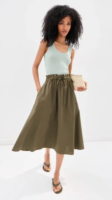 LE BOP Alexia Midi Dress Sage/Olive | Thumbnail 6 LE BOP Alexia Midi Dress Sage/Olive | Thumbnail 6