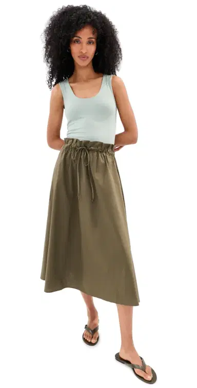 LE BOP Alexia Midi Dress Sage/Olive | Thumbnail 1 LE BOP Alexia Midi Dress Sage/Olive | Thumbnail 1