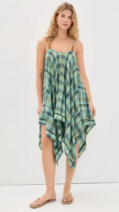 Muse Assembly Olivia Dress ixed Blue Check | Thumbnail 2 Muse Assembly Olivia Dress ixed Blue Check | Thumbnail 2
