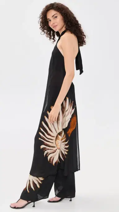 FARM Rio Ammonite Tunic Ammonite Placed Black | Thumbnail 4 FARM Rio Ammonite Tunic Ammonite Placed Black | Thumbnail 4