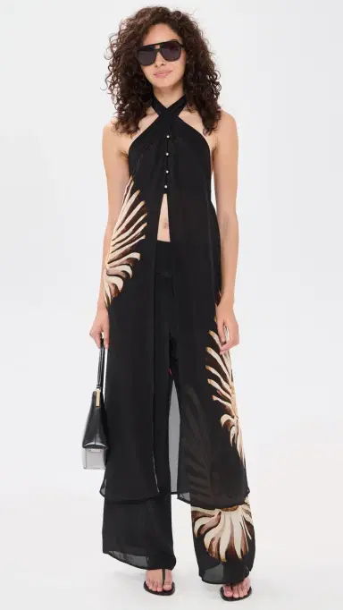FARM Rio Ammonite Tunic Ammonite Placed Black | Thumbnail 5 FARM Rio Ammonite Tunic Ammonite Placed Black | Thumbnail 5