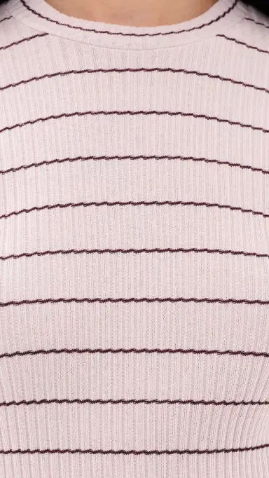 Vince Rib Stripe Long Sleeve Crew Tee | Thumbnail 6 Vince Rib Stripe Long Sleeve Crew Tee | Thumbnail 6