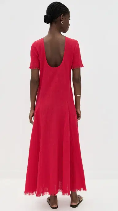 Staud Le Havre Coverup Dress Cherry M/L | Thumbnail 3 Staud Le Havre Coverup Dress Cherry M/L | Thumbnail 3