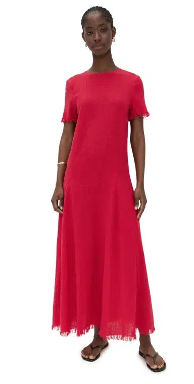 Staud Le Havre Coverup Dress Cherry M/L | Thumbnail 1 Staud Le Havre Coverup Dress Cherry M/L | Thumbnail 1