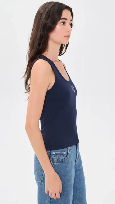 Sporty & Rich Yankees Krystal Cropped Tank Dark Navy | Thumbnail 4 Sporty & Rich Yankees Krystal Cropped Tank Dark Navy | Thumbnail 4