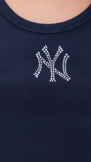 Sporty & Rich Yankees Krystal Cropped Tank Dark Navy | Thumbnail 6 Sporty & Rich Yankees Krystal Cropped Tank Dark Navy | Thumbnail 6