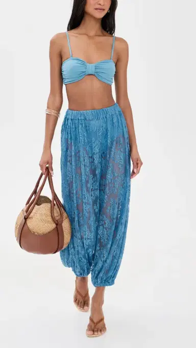 Sea Carmella Draped Bikini Top Blue | Thumbnail 5 Sea Carmella Draped Bikini Top Blue | Thumbnail 5