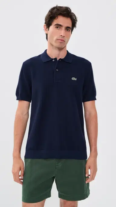 Lacoste Textured Cotton Sweater Polo | Thumbnail 2 Lacoste Textured Cotton Sweater Polo | Thumbnail 2
