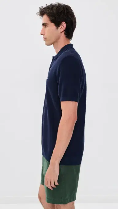 Lacoste Textured Cotton Sweater Polo | Thumbnail 4 Lacoste Textured Cotton Sweater Polo | Thumbnail 4