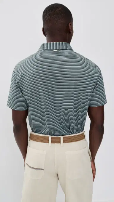 Quiet Golf Sunny Stripe Polo | Thumbnail 3 Quiet Golf Sunny Stripe Polo | Thumbnail 3