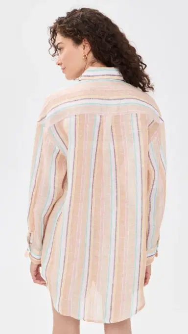 vitamin A Playa Linen Boyfriend Shirt and Dunes tripe | Thumbnail 3 vitamin A Playa Linen Boyfriend Shirt and Dunes tripe | Thumbnail 3