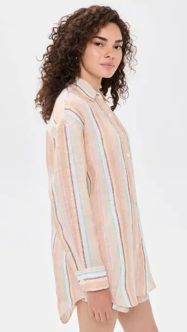 vitamin A Playa Linen Boyfriend Shirt and Dunes tripe | Thumbnail 4 vitamin A Playa Linen Boyfriend Shirt and Dunes tripe | Thumbnail 4