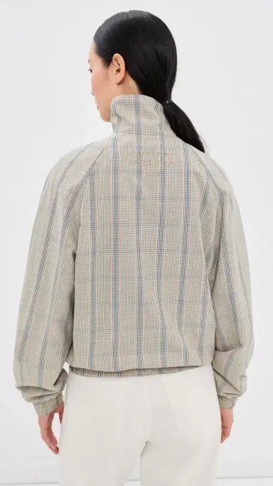 Acne Studios Plaid Bomber Funnel Neck Jacket Brown/Blue 40 | Thumbnail 3 Acne Studios Plaid Bomber Funnel Neck Jacket Brown/Blue 40 | Thumbnail 3