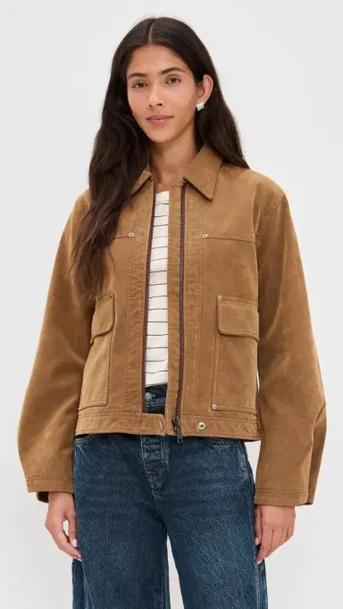 Free People Blair Faux Suede Jacket Caramel Cafe | Thumbnail 2 Free People Blair Faux Suede Jacket Caramel Cafe | Thumbnail 2