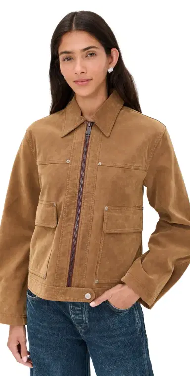 Free People Blair Faux Suede Jacket Caramel Cafe | Thumbnail 1 Free People Blair Faux Suede Jacket Caramel Cafe | Thumbnail 1