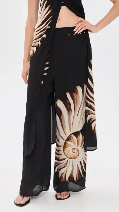 FARM Rio Ammonite mocked Pants Ammonite Placed Black | Thumbnail 2 FARM Rio Ammonite mocked Pants Ammonite Placed Black | Thumbnail 2