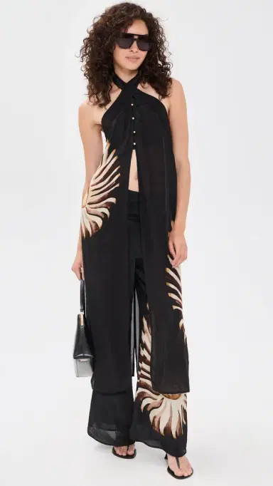 FARM Rio Ammonite mocked Pants Ammonite Placed Black | Thumbnail 5 FARM Rio Ammonite mocked Pants Ammonite Placed Black | Thumbnail 5