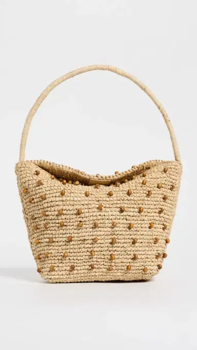 Madewell Raffia Handwoven Beaded Shoulder Bag Natural Beaded Multi One Size | Thumbnail 2 Madewell Raffia Handwoven Beaded Shoulder Bag Natural Beaded Multi One Size | Thumbnail 2